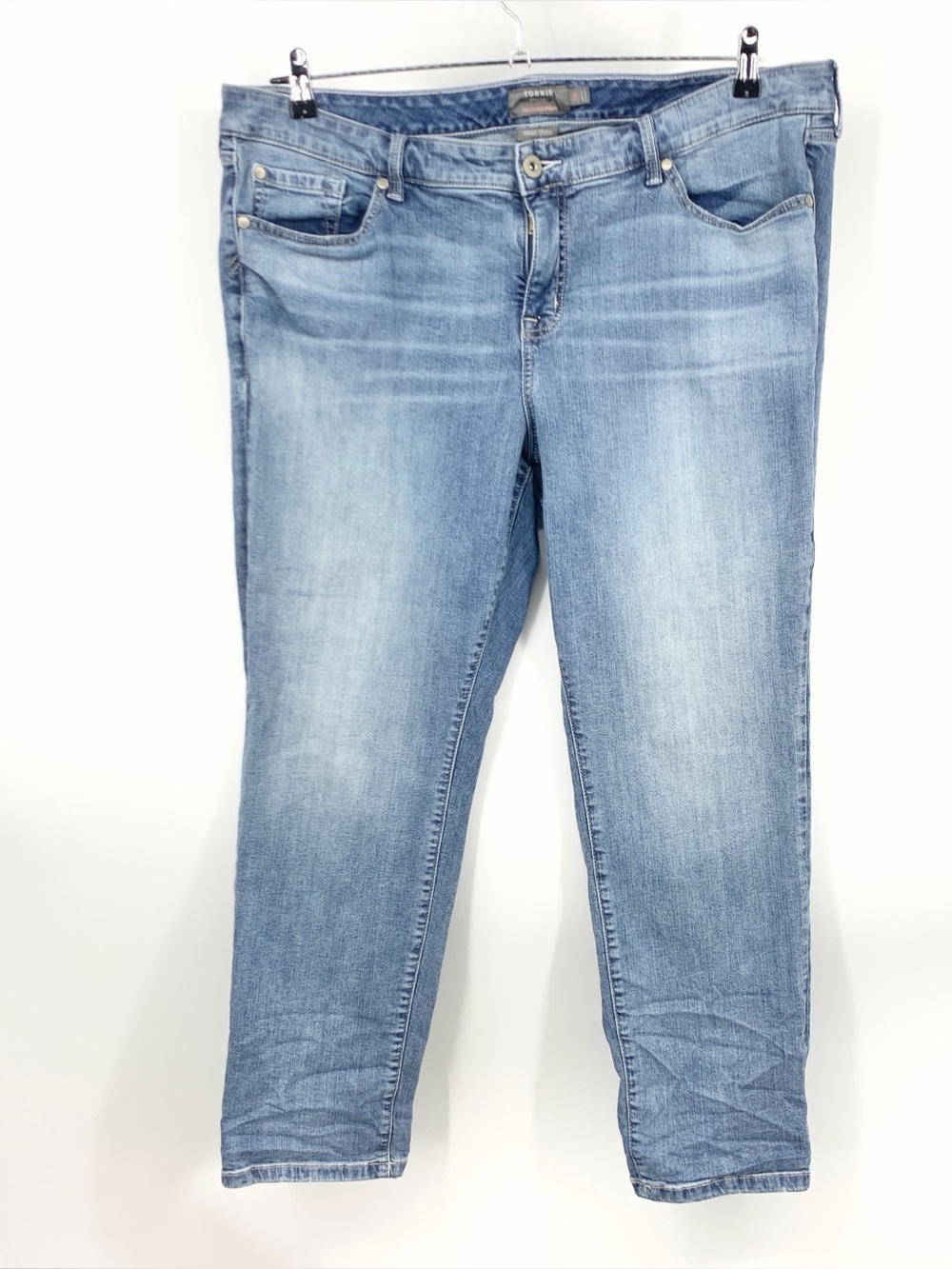 Torrid Women Size 20 Jeans Light Wash Pants Boyfriend Straight Vintage Stretch